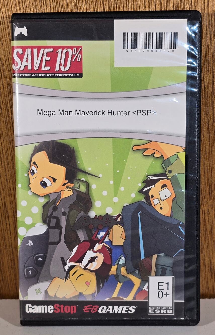 Capcom Mega Man Maverick Hunter X PSP Game Gamestop case